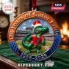 University of Florida Gators 120 Years Christmas ornament features Albert the Gator in a Santa hat against a stadium background.