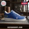 University of Florida Gators Blue Custom Air Force 1 Sneakers with team logos, white laces, and a leather upper design.