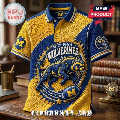 University of Michigan Wolverines Textured Polo Shirt