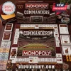 Washington Commanders Monopoly Board Game collector edition with burgundy and gold team branding and stadium imagery.