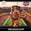 Washington Commanders Tie-Dye 40oz Handle Tumbler featuring team logo, 94th anniversary text, and jersey graphic.