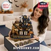 West Virginia Mountaineers Halloween Countdown Calendar featuring a mascot figurine, haunted castle, and date blocks.