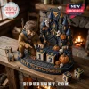 West Virginia Mountaineers Halloween Countdown Calendar with a mascot figurine, spooky castle, pumpkins, and numbered blocks.