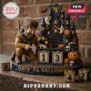 West Virginia Mountaineers Halloween Countdown Calendar featuring a mascot by a haunted castle with rotating date blocks.