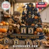 West Virginia Mountaineers Halloween Countdown Calendar featuring a mascot figurine with date blocks and a spooky castle.