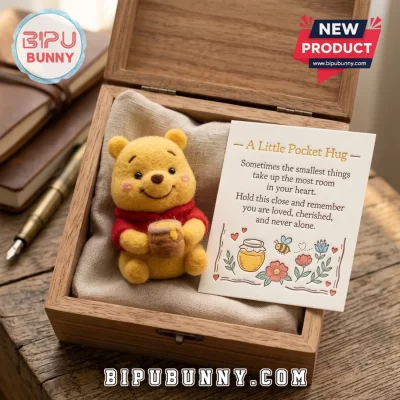 Winnie the Pooh Handmade Felt Pocket Hug