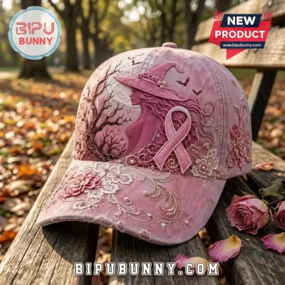 Witch Breast Cancer Awareness Pink Baseball Cap