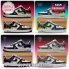 WNBA Skyline Edition Custom Nike Air Force 1 Sneakers featuring team colors, city silhouettes, and logos on white soles.