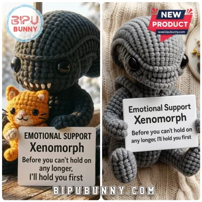 Xenomorph Crochet Emotional Support Plush Toy