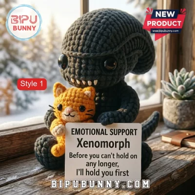 Xenomorph Crochet Emotional Support Plush Toy