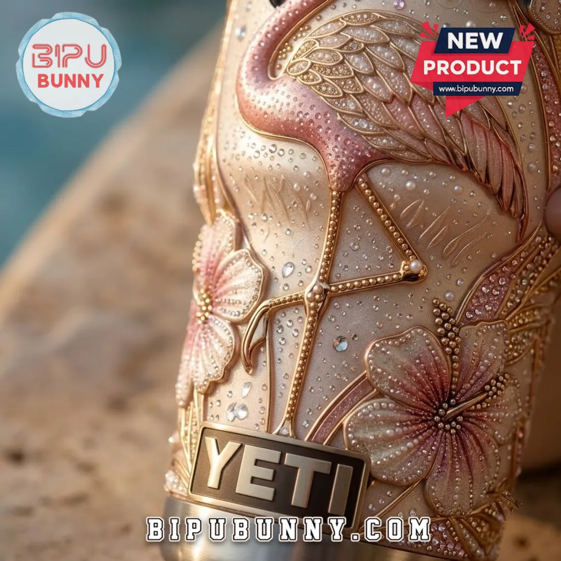 Yeti Flamingo Floral 40oz Stanley Tumbler Yeti Flamingo Floral 40oz Stanley Tumbler