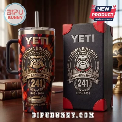 Yeti Georgia Bulldogs 241st Anniversary Tie-Dye Stanley Tumbler