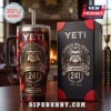 Yeti Georgia Bulldogs 241st Anniversary Tie-Dye Stanley Tumbler with mascot logo and stadium graphic on a wooden desk.