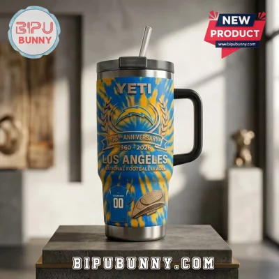 Yeti Los Angeles Chargers 66th Anniversary Tie-Dye YETI Tumbler