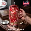 Yeti Sydney Swans 152nd Anniversary Tie-Dye Stanley Tumbler with red and white patterns, team logo, and stadium graphic.