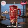 Yeti Sydney Swans 152nd Anniversary Tie-Dye Stanley Tumbler with red and white patterns and team logo.