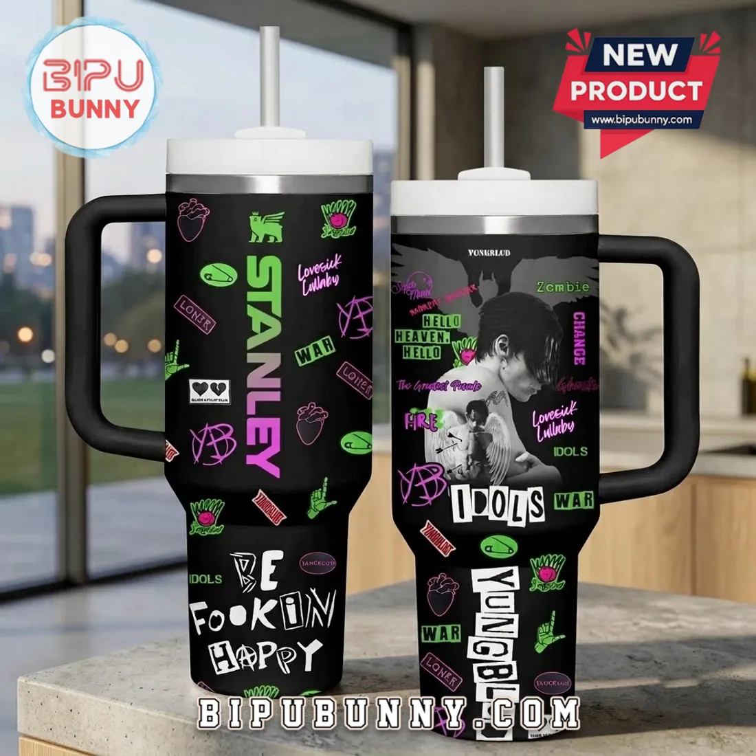 Yungblud Black Stainless Steel 40oz Tumbler Yungblud Black Stainless Steel 40oz Tumbler