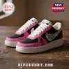 Yungblud Idols Skull Wings Air Force 1 sneakers with black and pink panels, wing graphics, and white rubber soles.