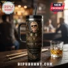 ZZ Top Frank Beard 1949-2026 Stanley Tumbler in black stainless steel with portrait, drum kit graphic, and signature.