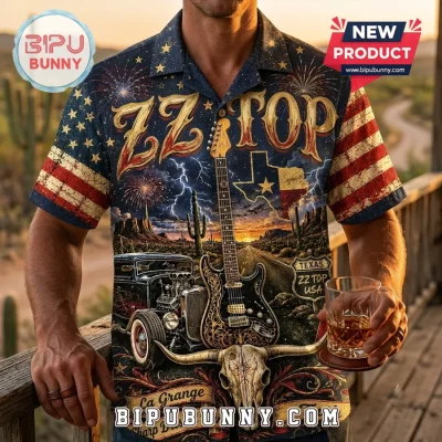 ZZ Top Vintage Texas Tour Hawaiian Shirt