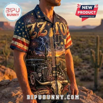 ZZ Top Vintage Texas Tour Hawaiian Shirt