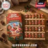 2026 Christmas Flamingo Wooden Advent Calendar with 24 numbered slots featuring miniature festive pink flamingo figurines.