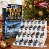 2026 Fighter Jets Miniature Aircraft Advent Calendar with twenty-four numbered compartments featuring die-cast jet models.