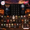 2026 Halloween Mystery Figure Advent Calendar with 24 numbered slots and rows of diverse horror-themed mini figurines.