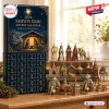 2026 Nativity Story Advent Calendar with a dark blue box featuring 24 numbered doors and various ornate gold ornaments.