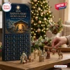 2026 Nativity Story Advent Calendar with a dark blue box featuring a manger scene and twenty-four numbered daily drawers.