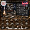 2026 Space Exploration Legends Advent Calendar with navy box, 24 numbered drawers, and miniature space vehicle figurines.
