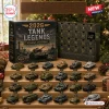 2026 Tank Legends Christmas Advent Calendar with 24 miniature armored vehicle collectibles on a wooden display stand.