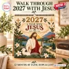 Front view of the 2027 A Year With Jesus wall calendar featuring an illustrated cover.
