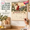 Front view of the 2027 A Year With Jesus wall calendar showing the January page being written on.