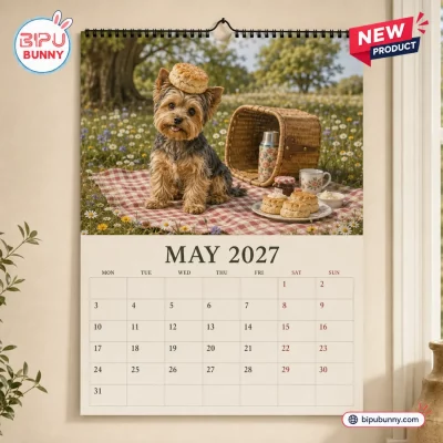 2027 Funny Yorkshire Terrier Wall Calendar