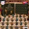 Front view of 24 Days Magic Advent Calendar 2026 with numbered drawers and dragon figurines.