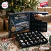 24 Days Of Football Christmas Advent Calendar 2026 featuring blue box with gold text and 24 miniature soccer ornaments.
