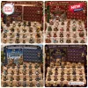 24 Days of French Bulldog Frenchie Advent Calendar sets featuring numbered grids and miniature collectible dog figurines.
