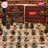 24 Days of French Bulldog Frenchie Advent Calendar box with 24 numbered doors and miniature collectible figures on display.