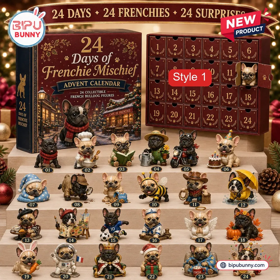 24 Days of French Bulldog Frenchie Advent Calendar 24 Days of French Bulldog Frenchie Advent Calendar