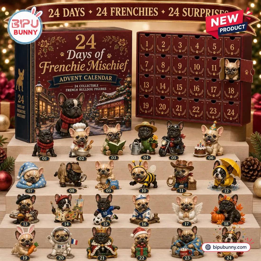 24 Days of French Bulldog Frenchie Advent Calendar 24 Days of French Bulldog Frenchie Advent Calendar