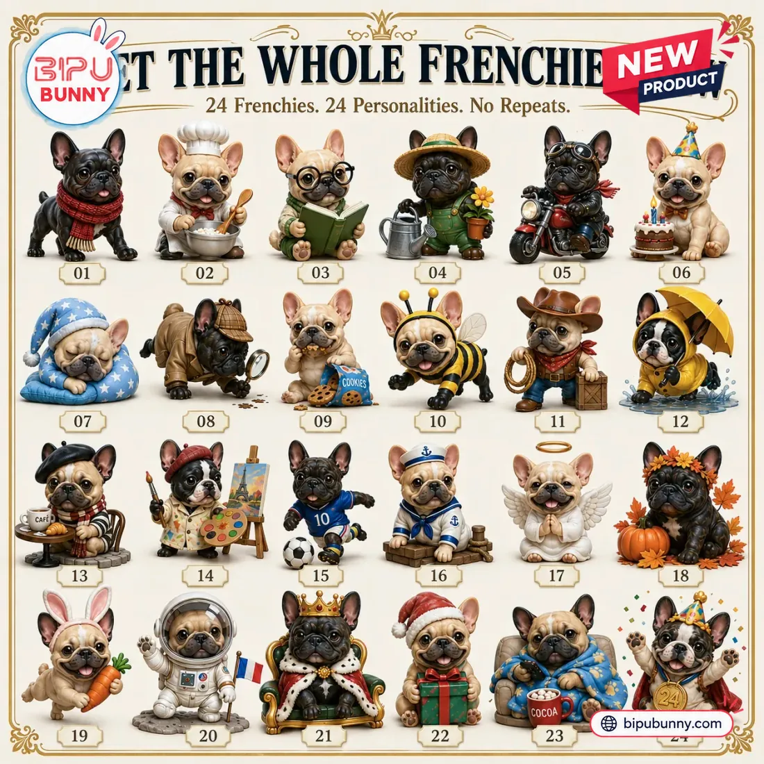 24 Days of French Bulldog Frenchie Advent Calendar 24 Days of French Bulldog Frenchie Advent Calendar
