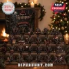 24 Days of Krampus Christmas Advent Calendar featuring miniature dark folklore figurines on a tiered wooden display stand.