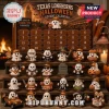 24 Days Of Texas Longhorns Halloween Ghost Advent Calendar featuring 24 miniature ghost figurines on a wooden display.