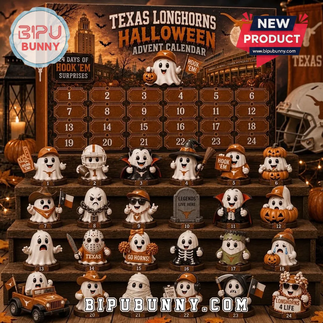 24 Days Of Texas Longhorns Halloween Ghost Advent Calendar 24 Days Of Texas Longhorns Halloween Ghost Advent Calendar