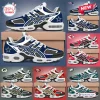 All NFL Team Personalized Air Max Plus Sneakers featuring team colors, logos, custom name slots, and mesh athletic design.
