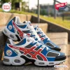All NFL Team Personalized Air Max Plus Sneakers featuring Pittsburgh Steelers logo, blue, white, and red color scheme.