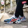 All NFL Team Personalized Air Max Plus Sneakers featuring Pittsburgh Steelers blue, yellow, and red team branding.