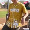 All Team MLB x Childhood Cancer Awareness Month Gold Baseball Jersey with white D-Backs lettering and cancer ribbon print.