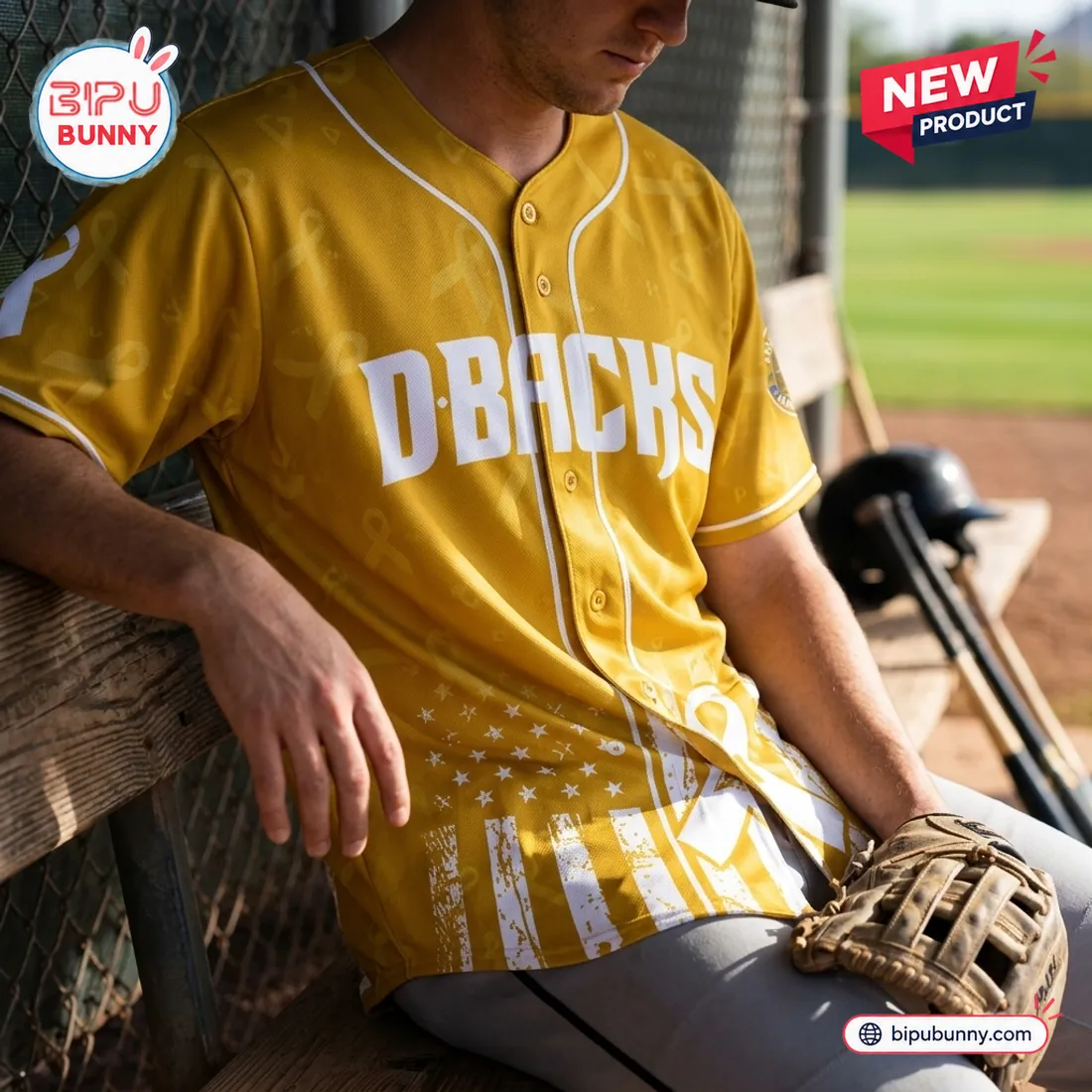 All Team MLB x Childhood Cancer Awareness Month Gold Baseball Jersey All Team MLB x Childhood Cancer Awareness Month Gold Baseball Jersey